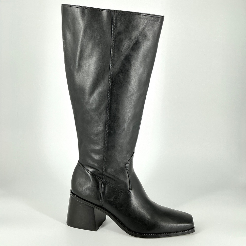 Vince Camuto Size 12 Wide Calf Black Leather Knee High Boots NEW Sangeti 2 $239